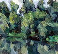 Pyotr Konchalovsky trees near the lake 1921 Art A4 Photo Print