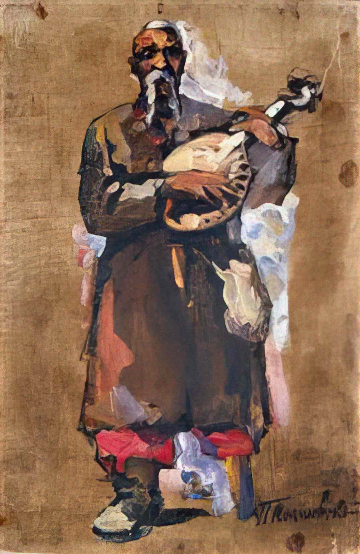 Pyotr Konchalovsky triptych bandura player Art A4 Photo Print