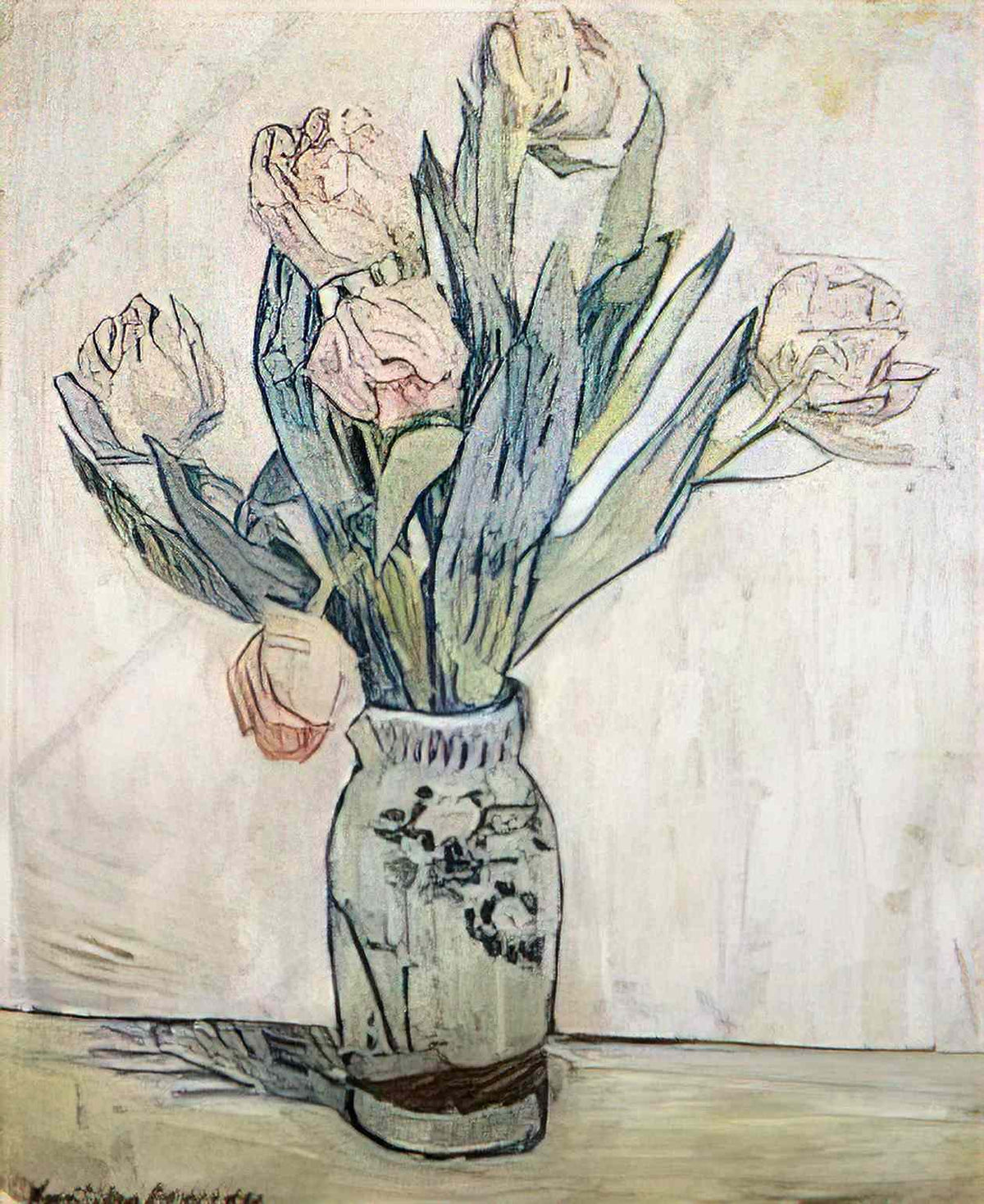 Pyotr Konchalovsky tulips 1908 Art A4 Photo Print
