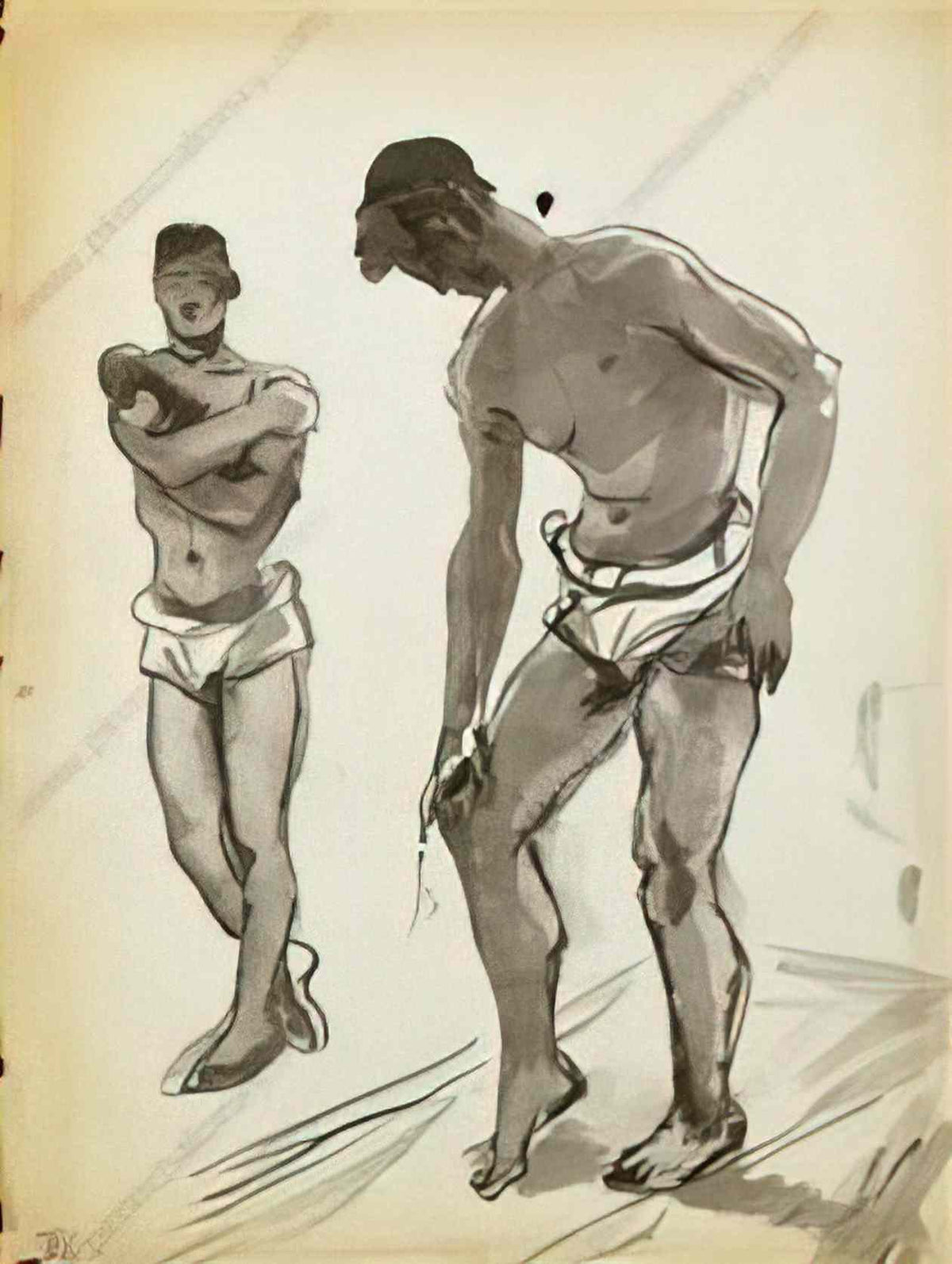 Pyotr Konchalovsky two standing models 1934 Art A4 Photo Print
