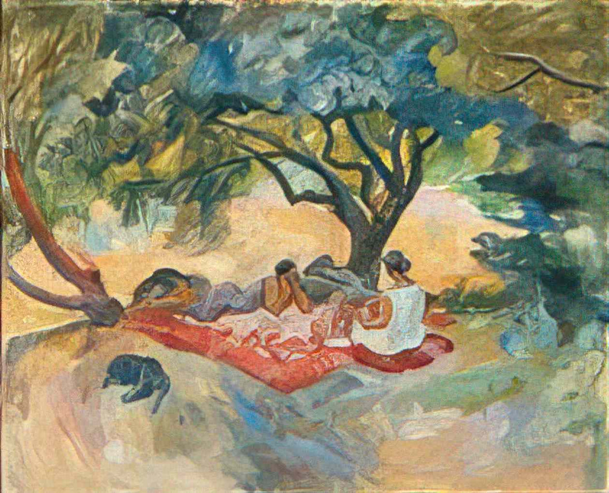 Pyotr Konchalovsky under the tree 1929 Art A4 Photo Print