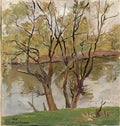 Pyotr Konchalovsky willows on the river protva 1954 Art A4 Photo Print