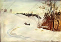 Pyotr Konchalovsky winter road the evening 1931 Art A4 Photo Print