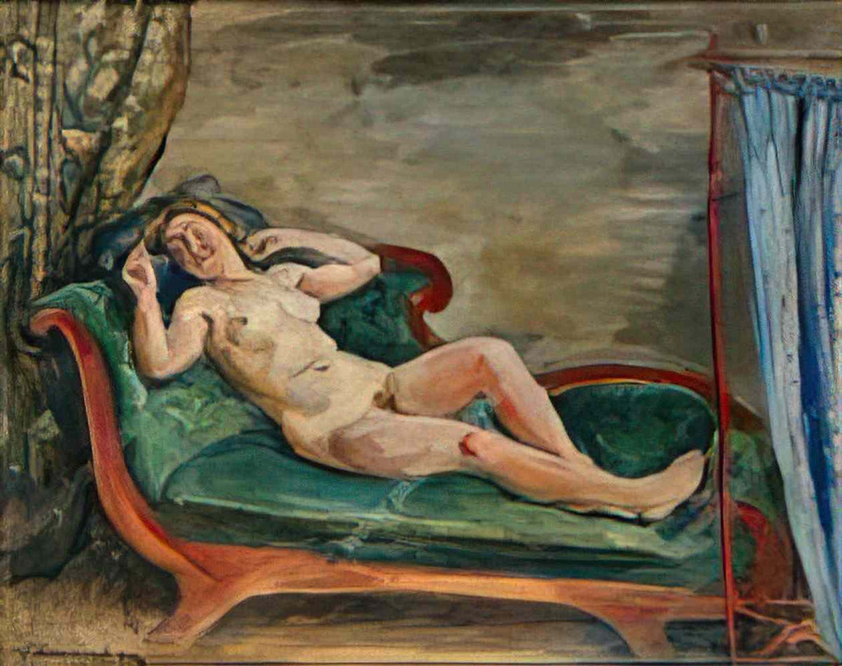 Pyotr Konchalovsky woman on sofa 1930 Art A4 Photo Print