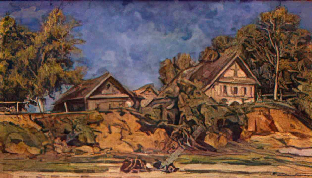 Pyotr Konchalovsky yurevskaya settlement 1926 Art A4 Photo Print