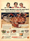 Pyrex Bowl Set 1950s Vintage Retro Advert Poster
