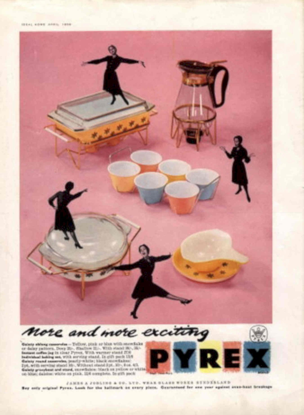Pyrex Showcase Vintage 1950s Vintage Retro Advert Poster