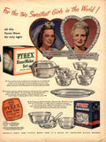 Pyrex Wedding Gift 1940s Vintage Retro Advert Poster