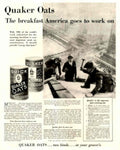 Quaker Oats 1930s Vintage Retro Advert Poster