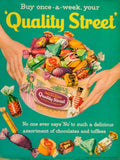 Quality Street Chocolates 2 1950s Vintage Retro Advert Poster
