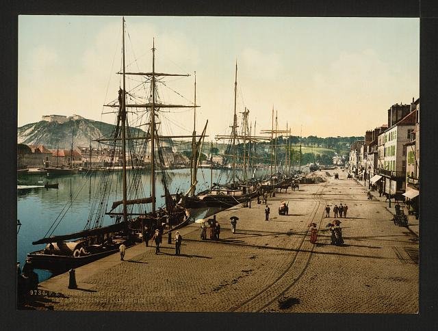 Quay Alex III & commercial docks Cherbourg Vintage A4 Photo Print