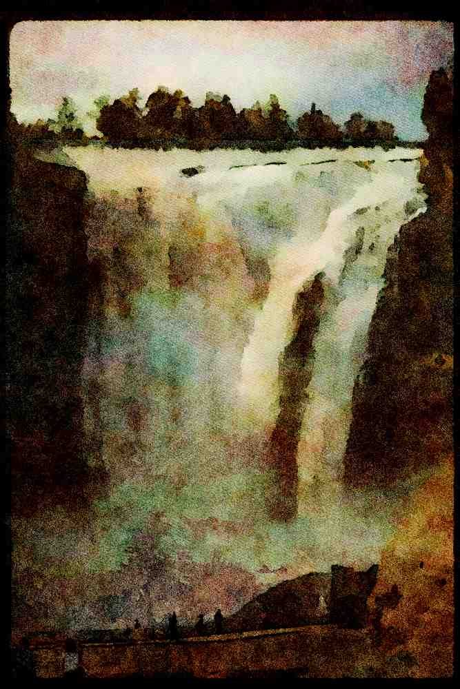 Quebec Rustic 262002 Chutes Montmorency A4 Limited Edition Watercolour Print