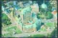 Quebec Rustic 262006 Chateau Frontenac From Above A4 Limited Edition Watercolour Print