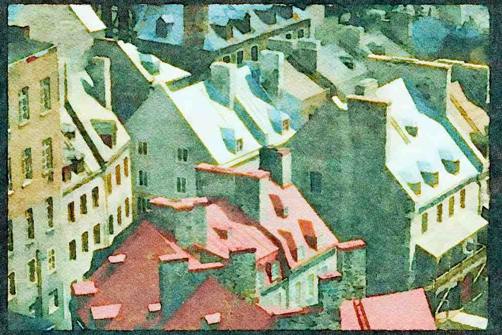 Quebec Rustic 262009 Place Royale A4 Limited Edition Watercolour Print