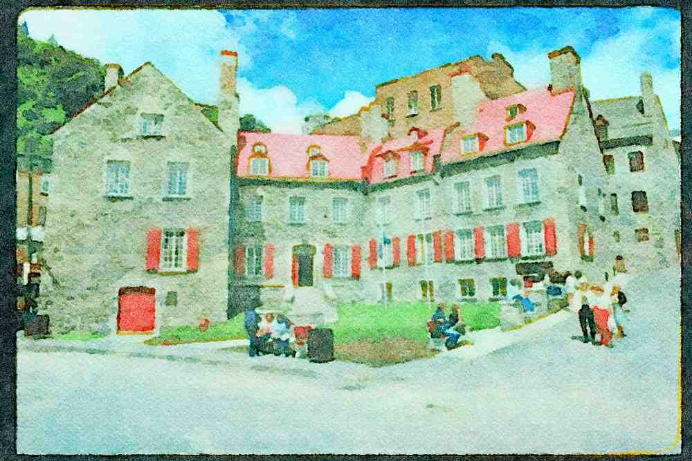Quebec Rustic 262010 Maison Chevalier Frerot Chenaye A4 Limited Edition Watercolour Print