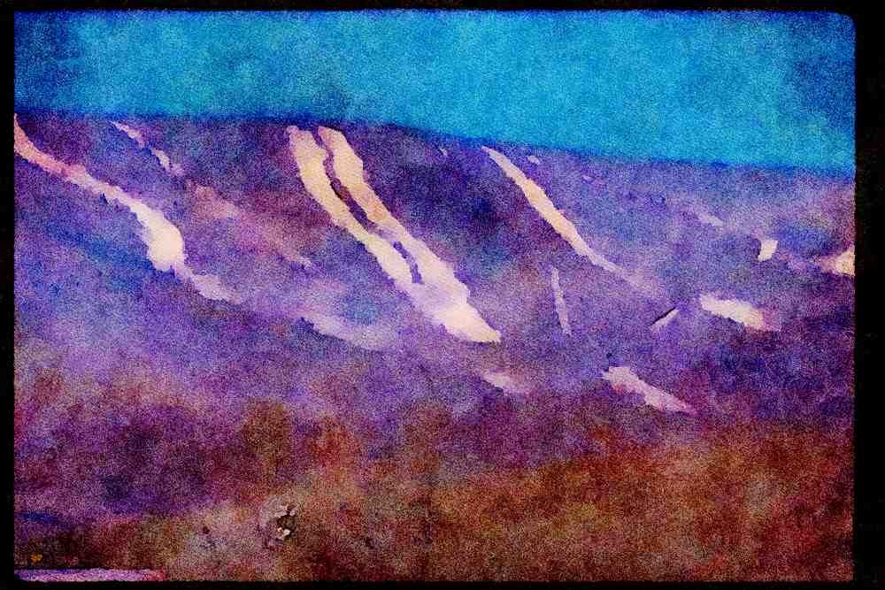 Quebec Rustic 262014 Mont Ste Anne Ski Slopes A4 Limited Edition Watercolour Print