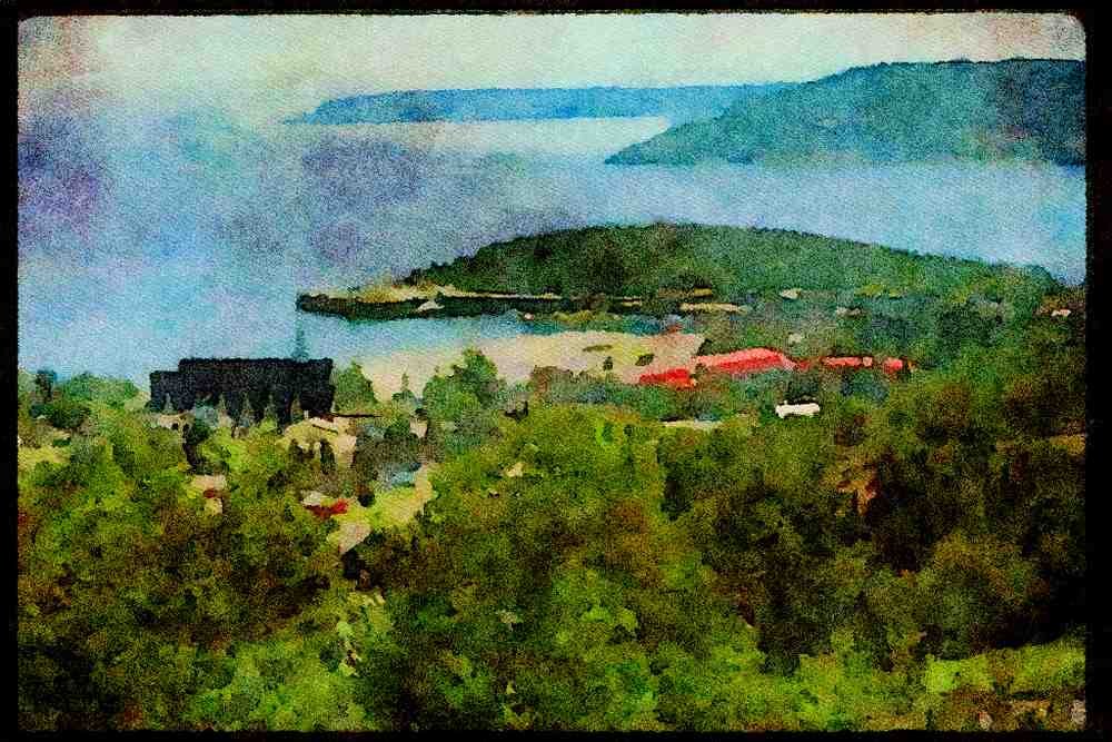 Quebec Rustic 262018 Tadoussac Shoreline A4 Limited Edition Watercolour Print