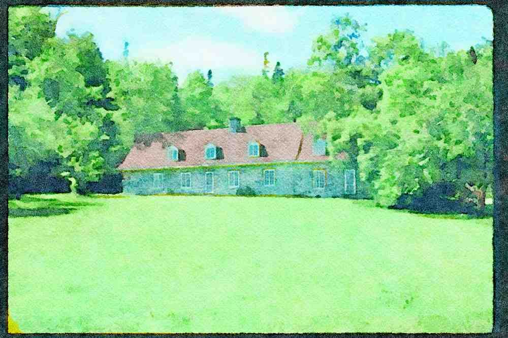 Quebec Rustic 262019 Chateau Richer, Hudson House A4 Limited Edition Watercolour Print