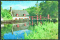 Quebec Rustic 262029 Village Mill, Les Eboulements, Charlevoix A4 Limited Edition Watercolour Print