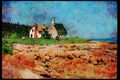 Quebec Rustic 262032 Rocky Shores, Port au Persil, Charlevoix A4 Limited Edition Watercolour Print