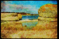 Quebec Rustic 262040 Rock Formation, Iles Mignan A4 Limited Edition Watercolour Print