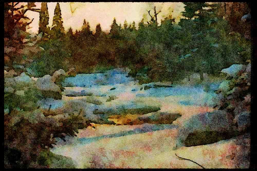 Quebec Rustic 262058 Saguenay Winter, Charlevoix A4 Limited Edition Watercolour Print
