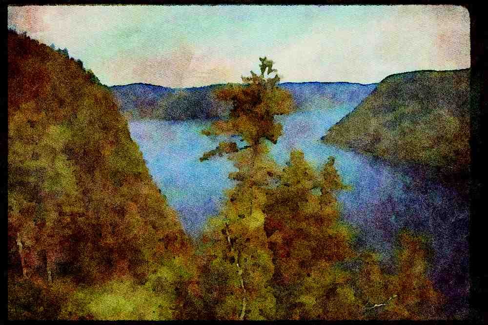 Quebec Rustic 262060 Baie Trinitee, Charlevoix A4 Limited Edition Watercolour Print