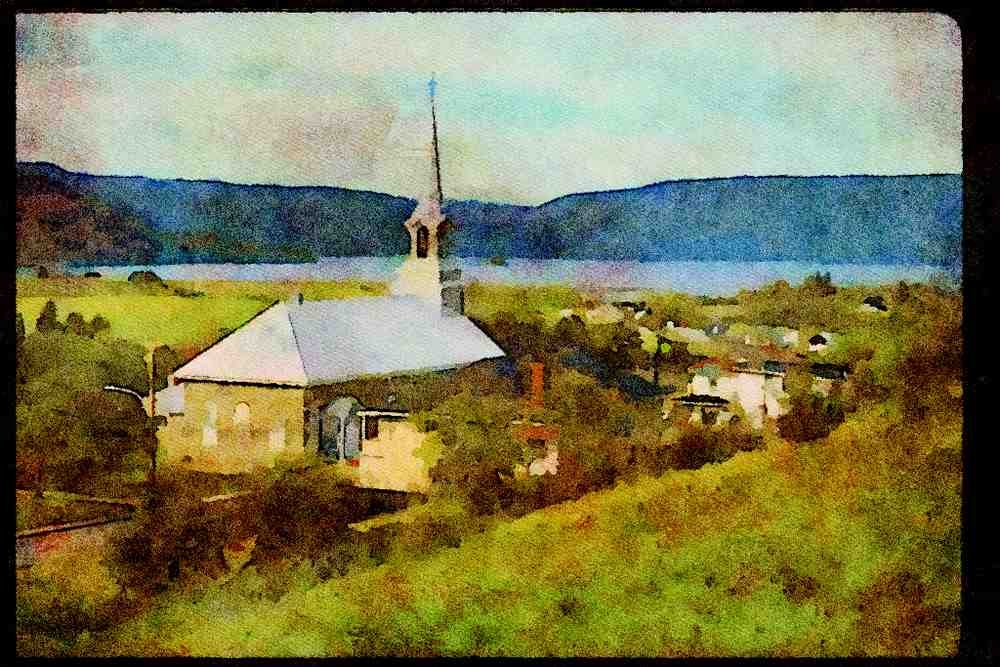Quebec Rustic 262065 L'Anse St Jean, Charlevoix A4 Limited Edition Watercolour Print