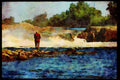 Quebec Rustic 262066 La Chute A Michel, Charlevoix A4 Limited Edition Watercolour Print