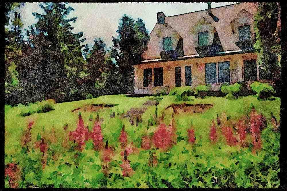 Quebec Rustic 262074 Laurentian Home A4 Limited Edition Watercolour Print