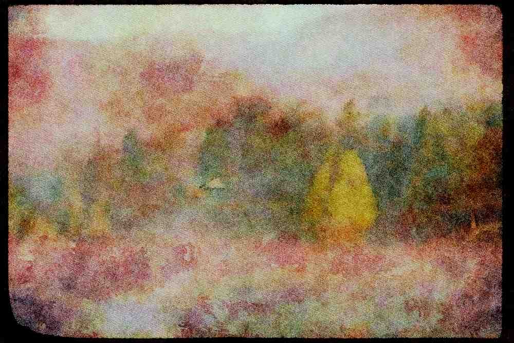 Quebec Rustic 262079 Fog On The Lake, Laurentians A4 Limited Edition Watercolour Print