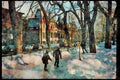 Quebec Rustic 262082 Parc Carre St Louis, Montreal A4 Limited Edition Watercolour Print