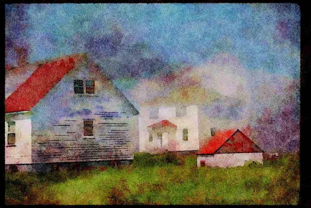 Quebec Rustic 262094 Incoming Fog A4 Limited Edition Watercolour Print