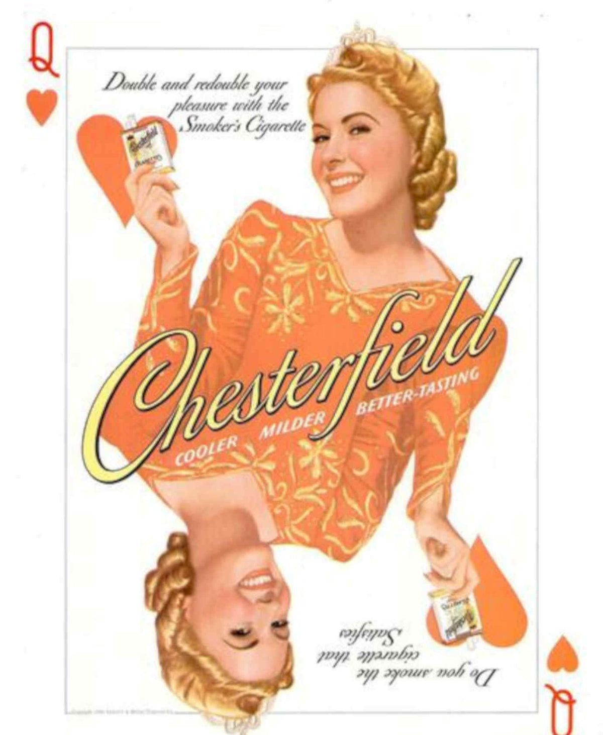 Queen Hearts Chesterfield Vintage Retro Advert Poster A4 Photo Print