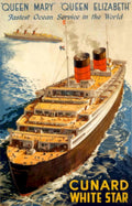 Queen Mary Elizabeth 1940s Vintage Retro Advert Poster