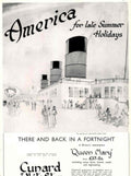 Queen Mary Sails 1930s Vintage Retro Advert Poster