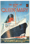 Queen Mary Souvenir 1930s Vintage Retro Advert Poster