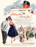 Queen Mary Travel 1950s Vintage Retro Advert Poster