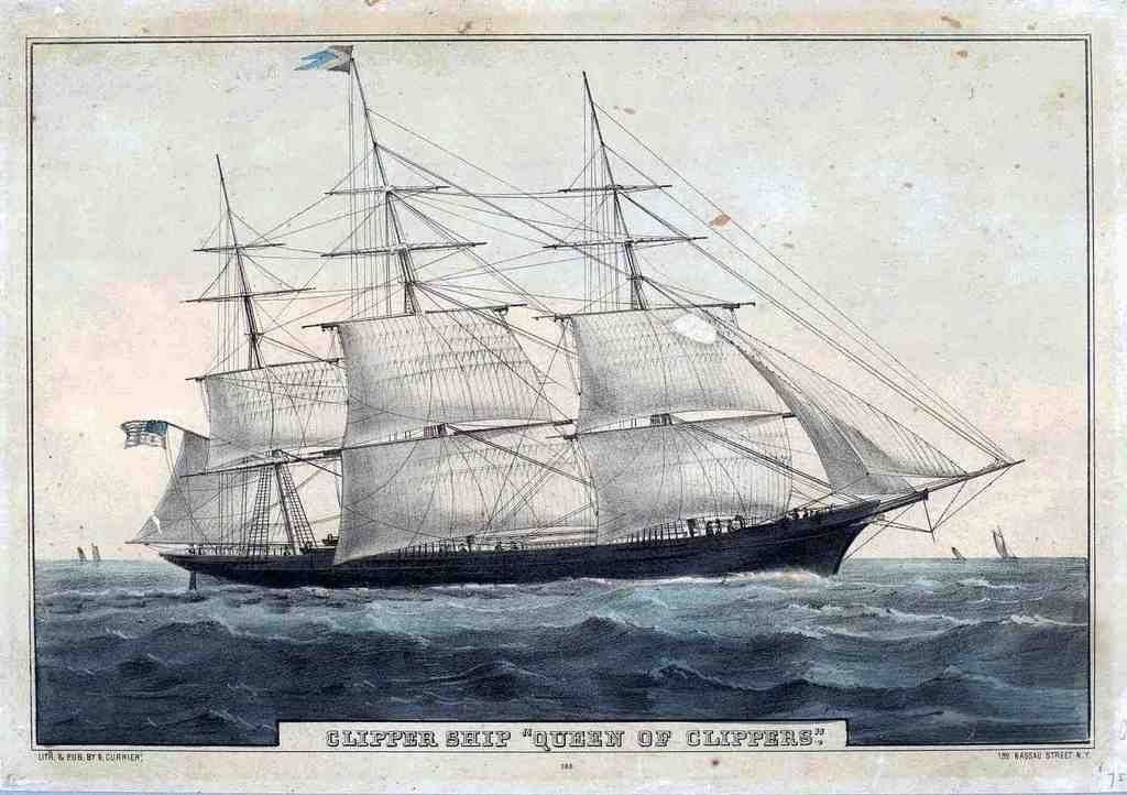 Queenof Clippers Ship Vintage A4 Photo Print