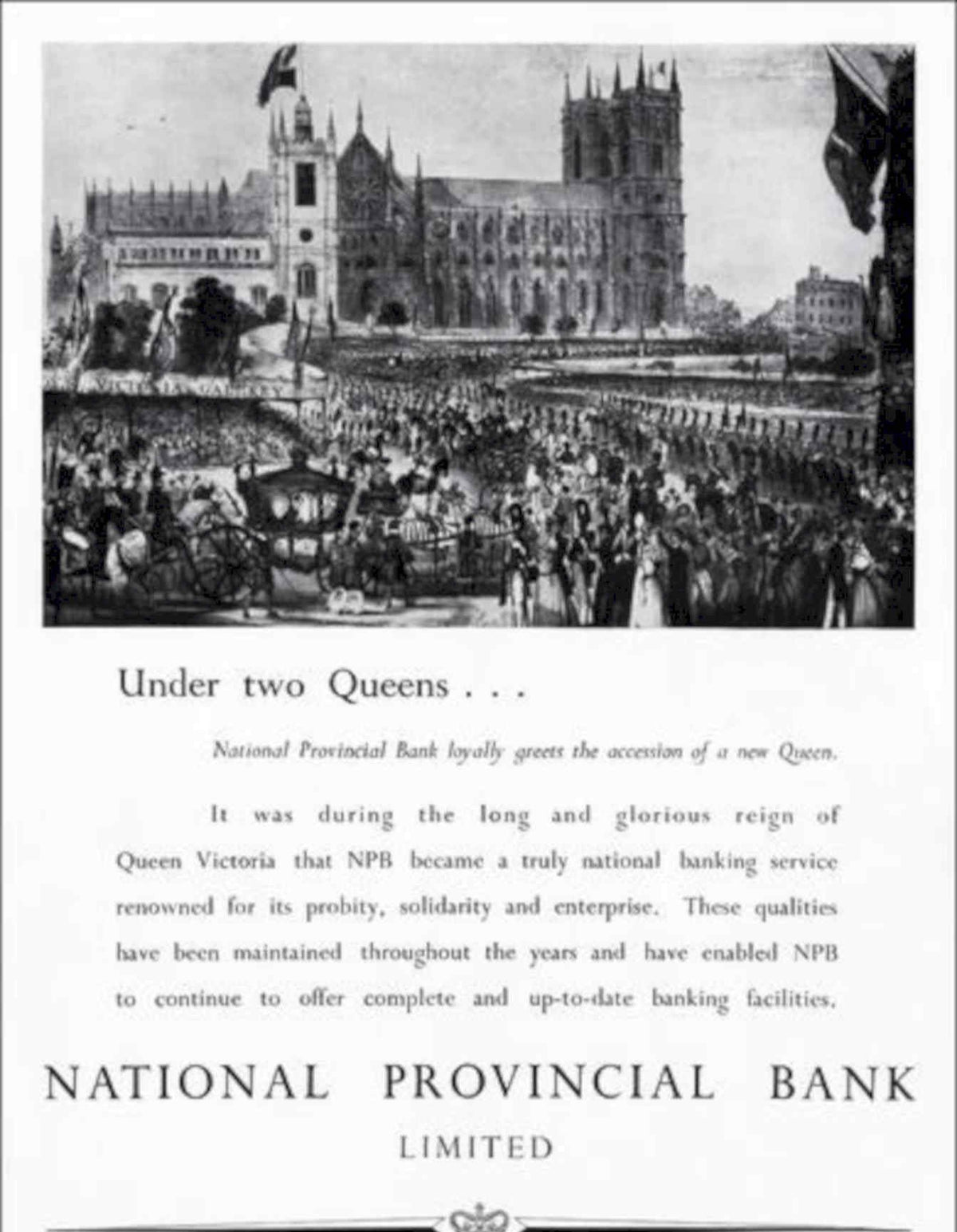 Queens Abbey Bank Vintage Retro Advert Poster A4 Photo Print