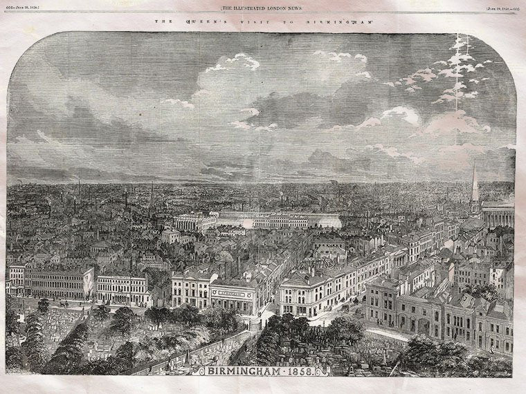 Queens Visit To Birmingham England Dudley 1858 Vintage A4 Photo Print