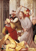 Quentin Matsys jesus chasing the merchants from the temple A4 Photo Print