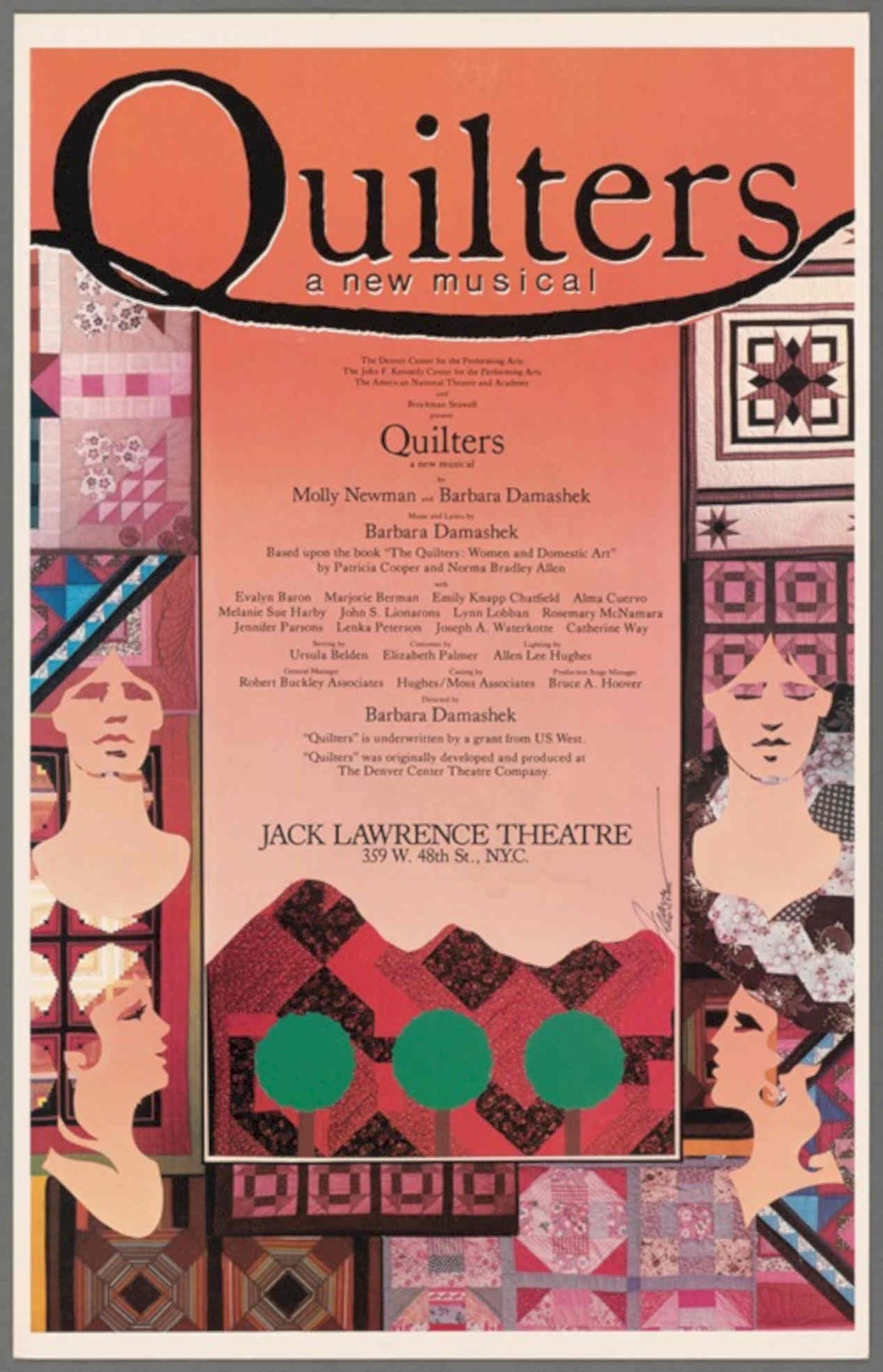 Quilters Actresses QuiltThearte Vintage Retro Advert Poster