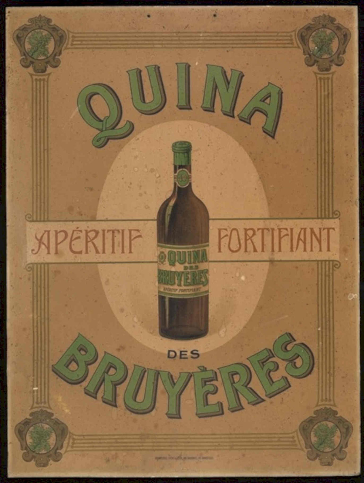 Quina Aperitif Bruyeres Vintage Retro Advert Poster