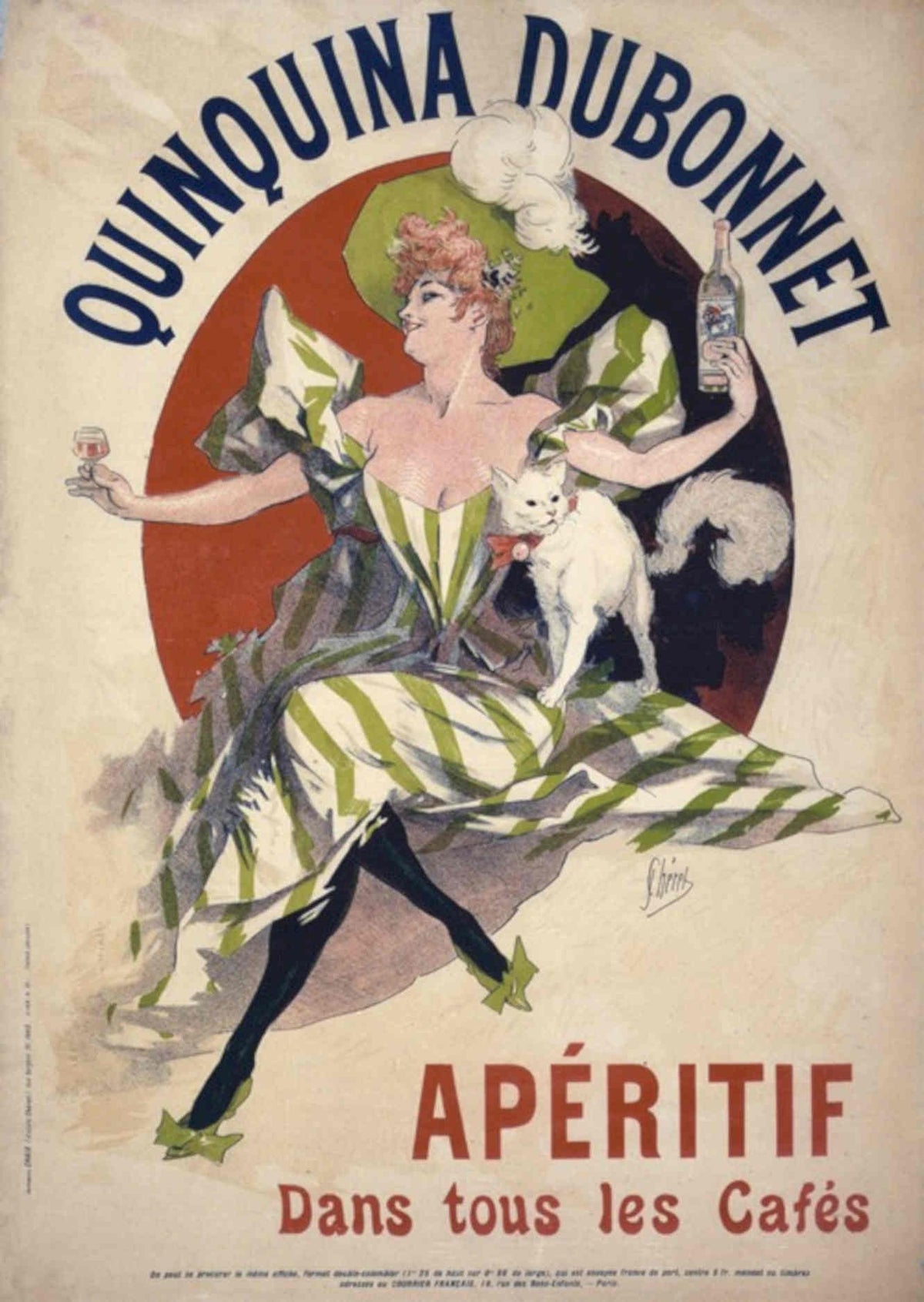 Quinquina Dubonnet Aperitif 2 Vintage Retro Advert Poster