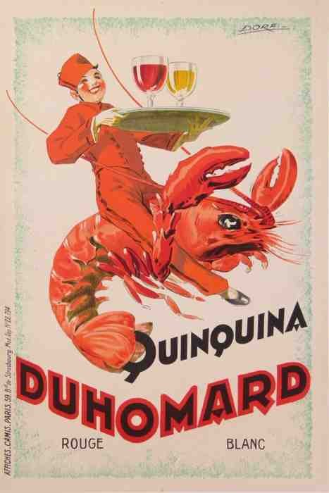 Quinquina Duhomard Rouge Blanc Aperitive Vintage Advert A4 Photo Print