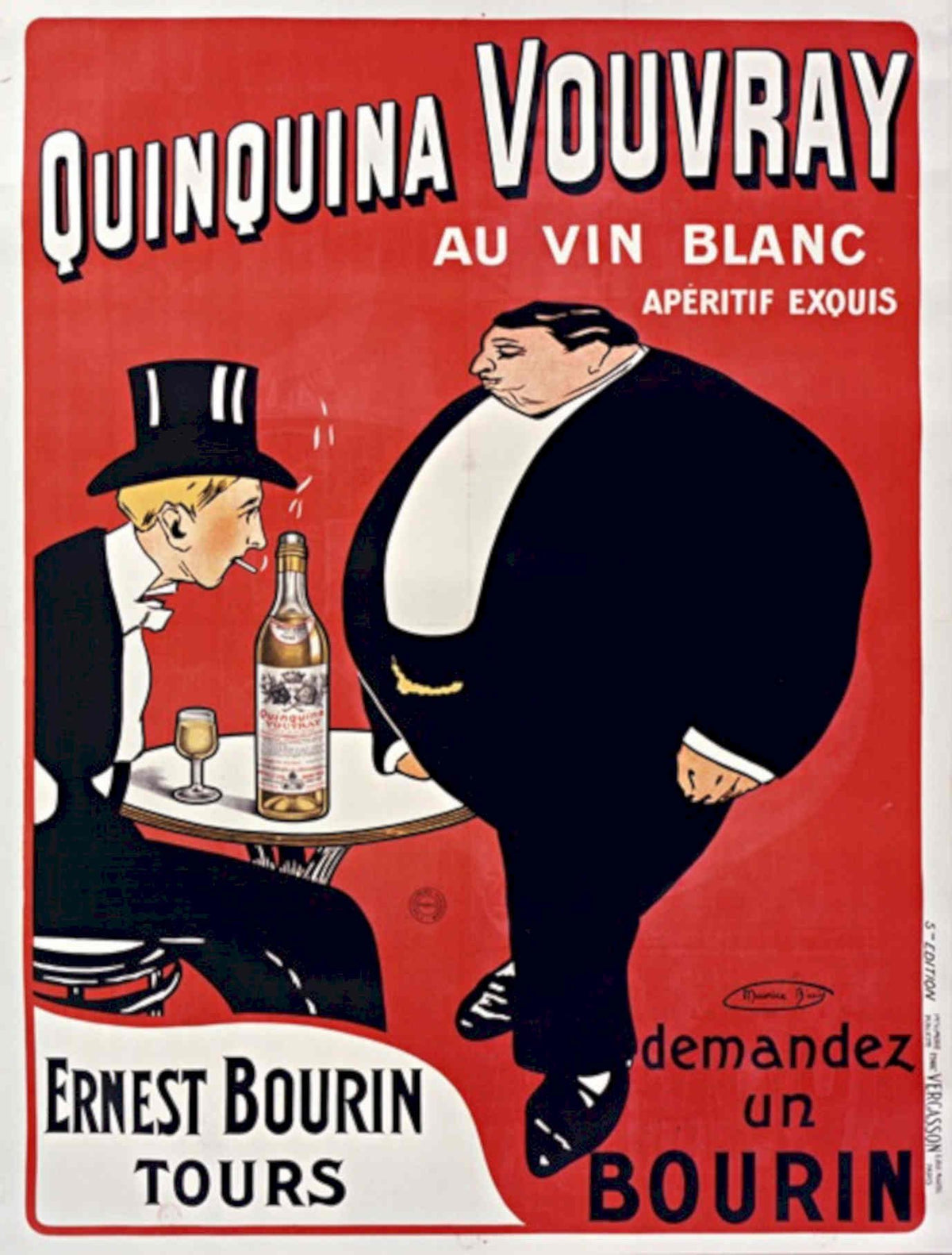 Quinquina Vouvray Poster Vintage Retro Advert Poster