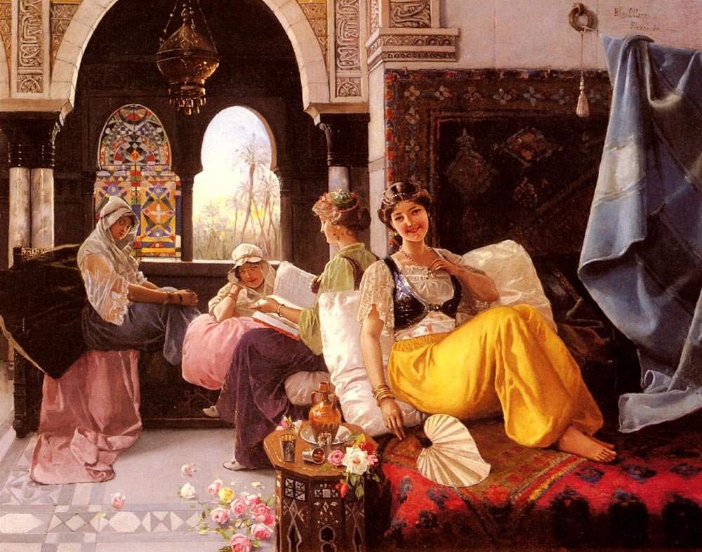 Quintana Blas Olleras y A Harem Scene Art A4 Photo Print