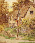 Quinton Alfred 1853 1934 Castle Combe Old Cottages Vintage A4 Photo Print
