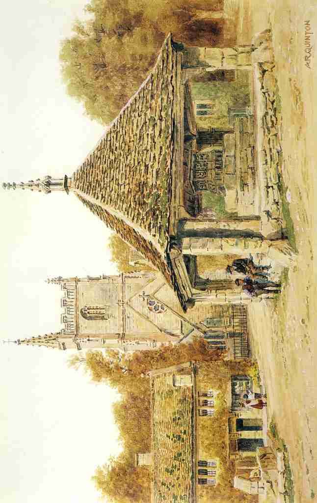 Quinton Alfred 1853 1934 Castle Combe The Cross & Church A4 Photo Print